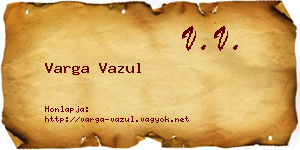 Varga Vazul névjegykártya